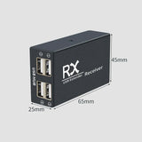 1 Pair USB 2.0 Extender Up to 120M Over CAT6 Cable TX RX 4 USB Extension Metal Hub Adapter Lengthen for PC Computer Peripherals