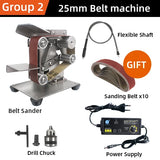 New Stepless Speed  Belt Sander 110V/220V Polishing Grinding Machine Mini Grinder Diy Belt Sander Sharpening Machine Polish Tool