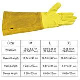 1 Pair Long Thorn Proof Rose Pruning Gloves Labor Gardening Gloves Breathable Leather Labor Protection Long Elbow Gloves