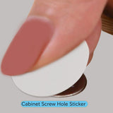 Wardrobe Cupboard Self-adhesive Screw Covers Caps Stickers 54 in 1 White LZB