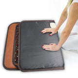 Germanium Tourmaline Electric Heated Jade Mat Hot Stone Massage Pad for Back Pain Relief Muscle Relaxation Home Office Travel