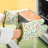 1PCS Oven Glove Insulated Baking Heat Resistant Thicken Gloves Oven Mitts Terylene Non-slip Anti-scald Glove Kitchen Accessories
