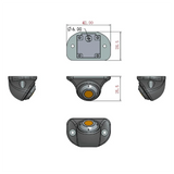 1Set Car AHD Reversing Rear View Camera WDR Night Vision Reversing Parking Camera 360 Degree Rotatable