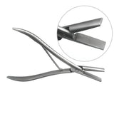Mini Portable 7 Inch Silver Stainless Steel Clamp Hair Extension Plier with Two Holes Keratin Hair Extensions Removal Tools