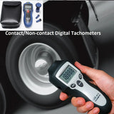 CEM AT-10 Digital Tachometer 5 Digits LCD Display Contact/Non-Contact Measures Speed up to 2500 mm Speed Measuring Instrument