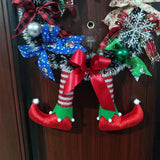 Cartoon Christmas Wreath Clown Bows Door Wreath Cute Ornament Christmas House Wall Hanging Wreath new year Christmas Decoration