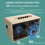 XDOBO Mirage 130w Hifi Heavy Bass Speaker 15 Inch Wireless Bt5.3 Ipx5 Waterproof Speaker With 2pcs Wireless Microphone