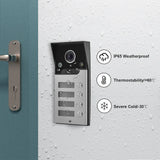 3-4 Unit Home 4 Wire 7inch Touch Wifi Video Intercom for Apartments Residential Video Door Phone System with Tuya APP Unlock