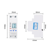 1 PC AC85-300V 63A/80A Adjustable Self-recovery Over And Under Voltage Current Limiting Protector Overload Switch Power Display