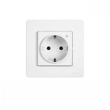 Smart Socket EU Wall Embedded Outlet Energy Monitor Indicator App Remote Control Voice Cotrol Alexa Google Home White/Black