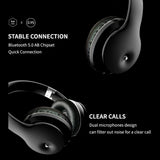 EL-A5 Foldable Headset HiFi Wireless Bluetooth Stereo Headphone With 3.5mm Audio Wired