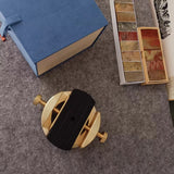 360° Rotating Dual-Axis Brass Seal Carving Clamp - Sound-Absorbing Solid Wood Fixation Tool for Engraving, Non-Slip Base