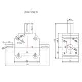 Stainless Steel Right Angle Steering Box Cast Steel Gearbox 40N.M Large Load 2.5 Module 16 Teeth 90 Degree Commutator Gear