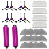 For Eureka E20 Plus Robot Vacuum Replacement Accessories- 4 Pack Filters, 8-Pack Side Brushes, 6-Pack Mop Pods& 2 M