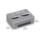 Dual-Bay NVME Docking Station Gen2X2 20Gbps M.2 NVME SSD Clone USB3.2 Type-C External Hard Disk Box B&M M Key M.2 M.3 NVME PCI-E