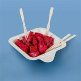 1000pcs 3.5 Inch Bamboo Appetizer Forks Mini Disposable Forks for Fruit