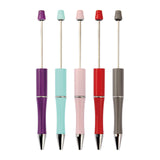 10 Pieces Bead Ballpoint Pens Cute Black Ink School Writing Supplies Beadable Pens for Drawing Office Teacher Students Classroom