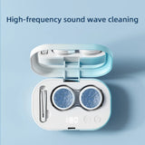 Intelligent Ultrasonic Cleaner Contact Lens Cleaning Machine Colored Lens Case 48000Hz Vibration Frequency for Lens Care