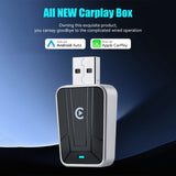 Converts Wired To Wireless CarPlay Adapter Plug & Play Wireless CarPlay & Android Auto Adapter USB Dongle for Factory Wired
