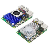 Raspberry Pi 5 Aluminum Heatsink with Turbo Quiet Blower Fan - PWM Speed Control Cooling System