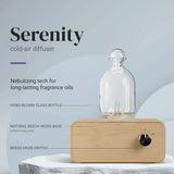 For Aromatherapy - Battery Operated Diffuser Wood & Glass Oil Diffuser For Home Office Nebulizing Essential Oil Diffusers