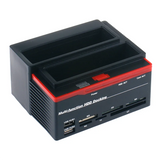 GW-2.5/3.5 Inch USB 3.0/Type C Hub To SATA Dual Ports And IDE Port With Hard Drive Disk Docking Station US Plug