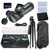 SPX5-80 4K UHD Astronomy Telescope Camera 350X 30MP Waterfroof Astronomical Telescope for Day and Night Use with Touch Button