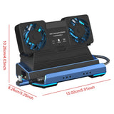 Docking Station Dual Cooling Fan Dock Station 4K@60Hz PD100W Gigabit Ethernet for Steam Deck OLED & ROG X & Legion Go