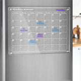 Magnetic Acrylic Calendar For Fridge Dry Erase Board Calendar For Fridge, Reusable Planner, Gift For Home Organiza