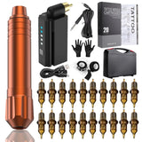 Professional Tattoo Machine Women Portable Tattoos Pen Equipment Full Kit Tattoos Machines Wireless Tattoo Battery Equipments