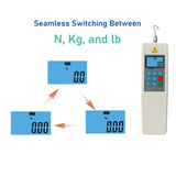 1000N Digital Force Gauge Push Pull Gauge with USB Output 500N Force Meter with Auto Power-Off, Auto Backlit LCD for Lab Tension