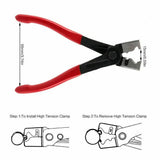 100pcs Stainless Steel Ear Hose Clamps+ 1pc Clamp Pliers, Worm Drive Hose Clips,Fuel & Water Pipe Clamps for Car Applications
