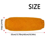 Heat Resistant Welding Sleeve Cover Cowhide Leather Soft Arm Protection Sleeves Sturdy Comfortable Gardening Sleeves