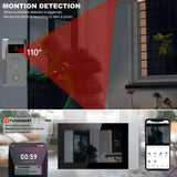 Wireless Wifi Video Doorbell System, 1080P Doorphone Door Camera, 7 Inch 2pcs Touch Screen, Video Intercom for Home 2 Wire