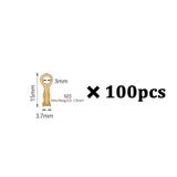 100pcs/bag Uninsulated Wire Sorting Kit M3/M4/M5/M6/M8/M10 Copper Crimp Terminal Ring Connector