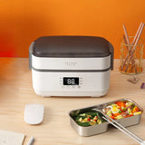 1.5L Electric Lunch Box Portable Rice Cooker Double Layer Liner Bento Box Cooking Pot Food Container Steamer Lunch Box 220V