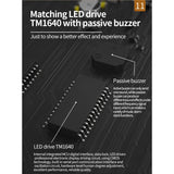 LED Music Spectrum Display DIY Kit 16X32 Rhythm Light Clock 8 Kinds Spectrum Mode SMD Soldering Display Light, Green Durable