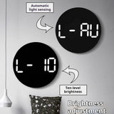 10Inch LED Digital Wall Clock with Remote Control Temperature Humidity Date Week Display Countdown Timing Electronic Alarm Clock