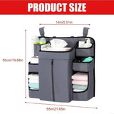 New Multifunctional Baby Crib Organizers Storage Bag Sustainable Fabric for Diapers Toy Clothes