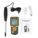 HTI HT-9830 Anemometer Digital Wind Speed Profession With Temperature Tester USB Interface 0~25m/s Anemometer Wind Sensor