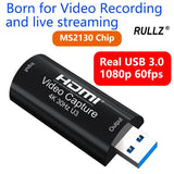 MS2130 Real USB 3.0 Hd 1080p 60fps HDMI Video Capture Card Game Recording Box Live Streaming for PS4 Ps5 Switch Camera Laptop PC