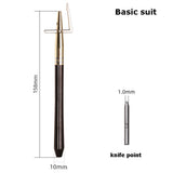 DIY Craft Adjustable Crease Edger  3 in 1 Leather Groover Tool Set (1.0-1.5-2.0mm) for Stitching Leather Groover Tool