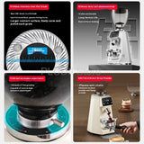 Electric Coffee Bean Grinder Timing Grinding Machine Home Commercial Espresso Grinder 100 Gear Adjustment Anti Static Design CNC