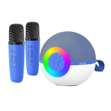 Mini Karaoke Machine With 2 Mic, Portable Bluetooth Microphone Song  With LED Light,Chritmas Birthday Gift For Kids