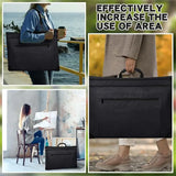 E-Easy To Use-Lightweight Art Briefcase Waterproof Carrying Case With Sturdy Shoulders And Handle For Sketching,Posters And Pain