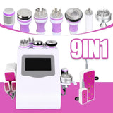 9 In 1 Ultrasound 40K Cavitation Vacuum Therapy Body Suction Slimming Microcurrent Skin Care Face Lifting Beauty Machine