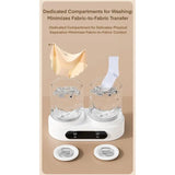 Dual 1.5L Wash Capacity Portable Twin-Tub Mini Washer With Blue Light Color Care, 2 Modes Compact Laundry For Apartment