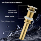 Stainless Steel Push and Seal Pop Up Drain Overflow Free Design Chrome Finish Ideal for1/4 Inch Sinks Modern Bathroom Sink Drain