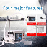 220V Digital Control Liquid Filling Machine Semi Auto Single Head Liquid Filler with LED Display for Beverage Food Grade Liquids