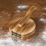 Dumpling Skin Maker Wooden Dumpling Wrapper Presser Pastry Tool Dough Presser with Heavy Duty Thickened and Non Slip Base Design